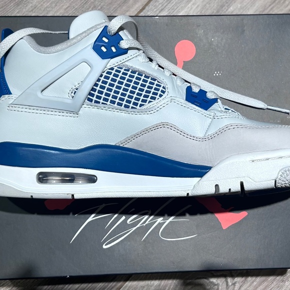 Air Jordan 4 Retro 2024 GS Military Blue 7Y worn 3 times - Picture 3 of 10